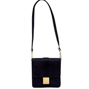 Jeanne Lottie Vintage Black Faux Suede Crossbody Capture the 90s Mini